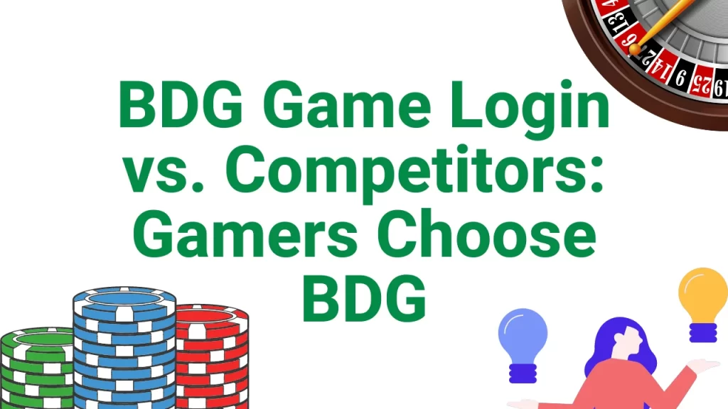 illustration text 'BDG Game Login vs. Competitors: Gamers Choose BDG'