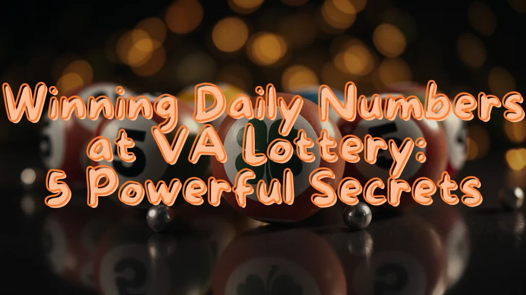 winning daily numbers